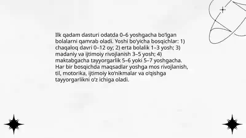 Ilk qadam davlat oʻquv dasturi 4