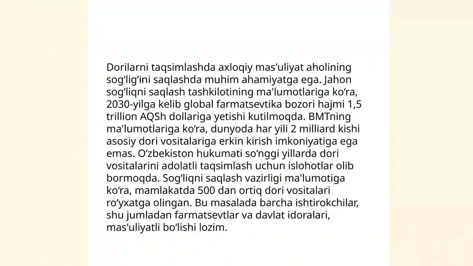 Farmasevtik yordam kòrsatish jarayonida bioetikaning vazifalari 4