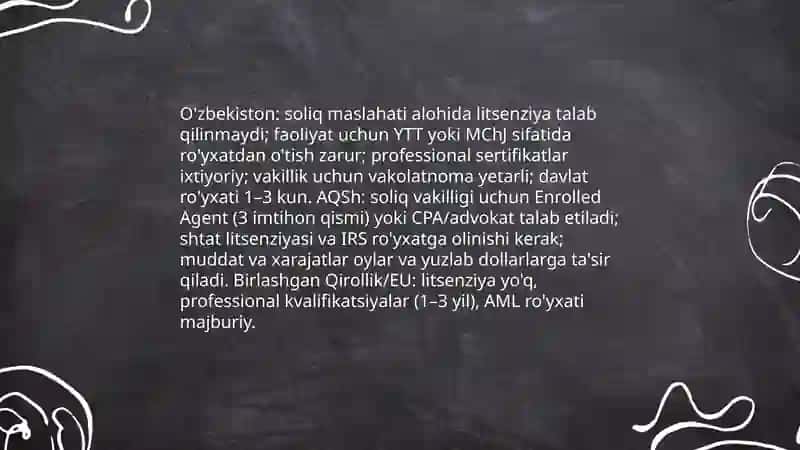 O'zbekiston va xorijiy mamlakatlarda soliq maslahatini tashkil etishning qiyosiy tahlil etish 4