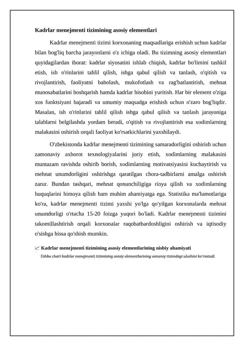 Kadrlar menejmenti tizimi va kadrlar siyosatining asosiy yo'nalishlari 4