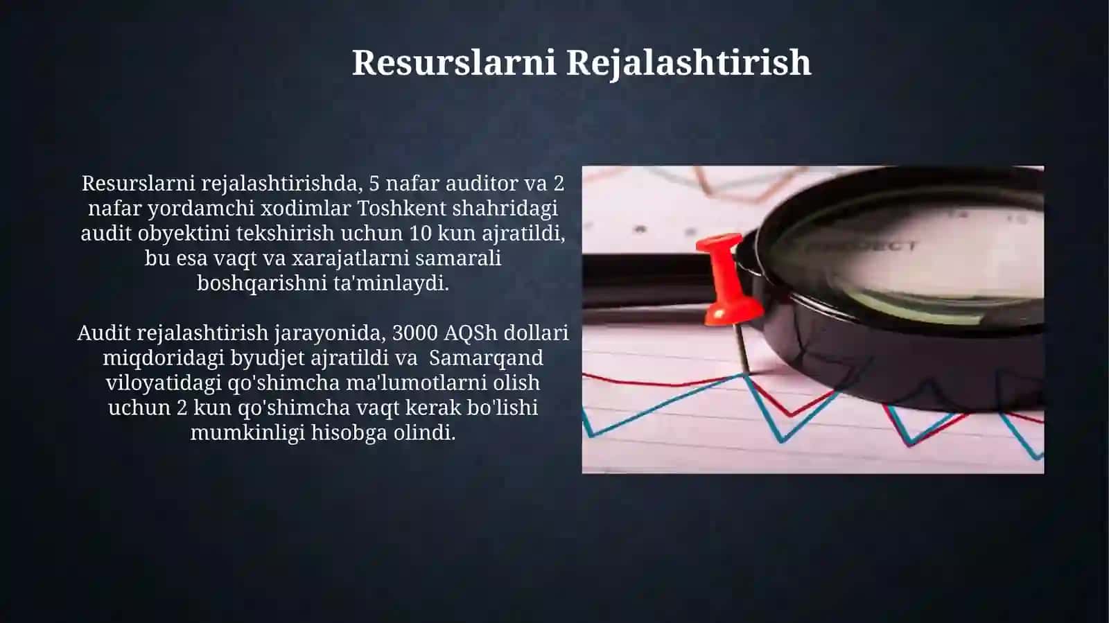 Audit tekshiruvining rejalashtirishning maqsadvavazifalari 4