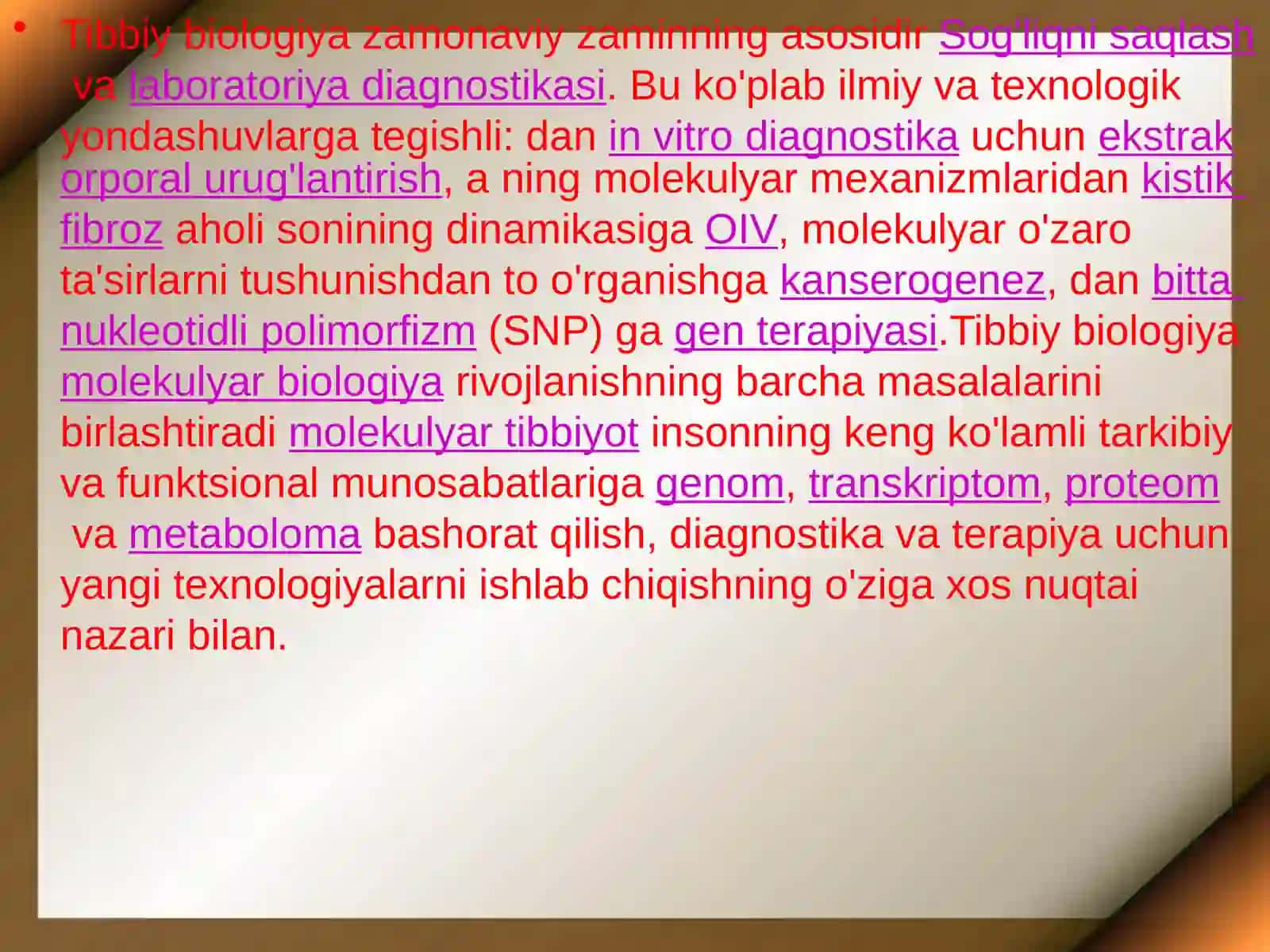 Tibbiyotningbiologikfanlarbilanbog'liqligi 4
