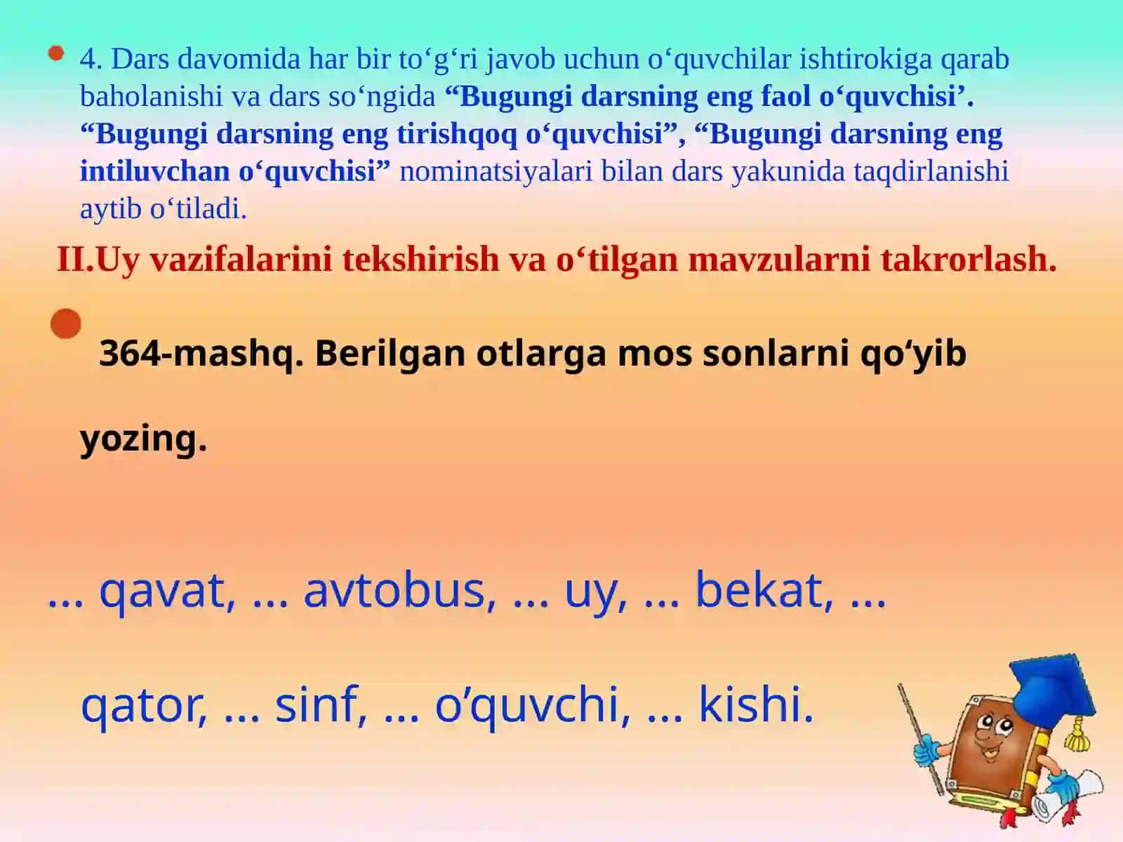 Fe’larni aniqlang 4