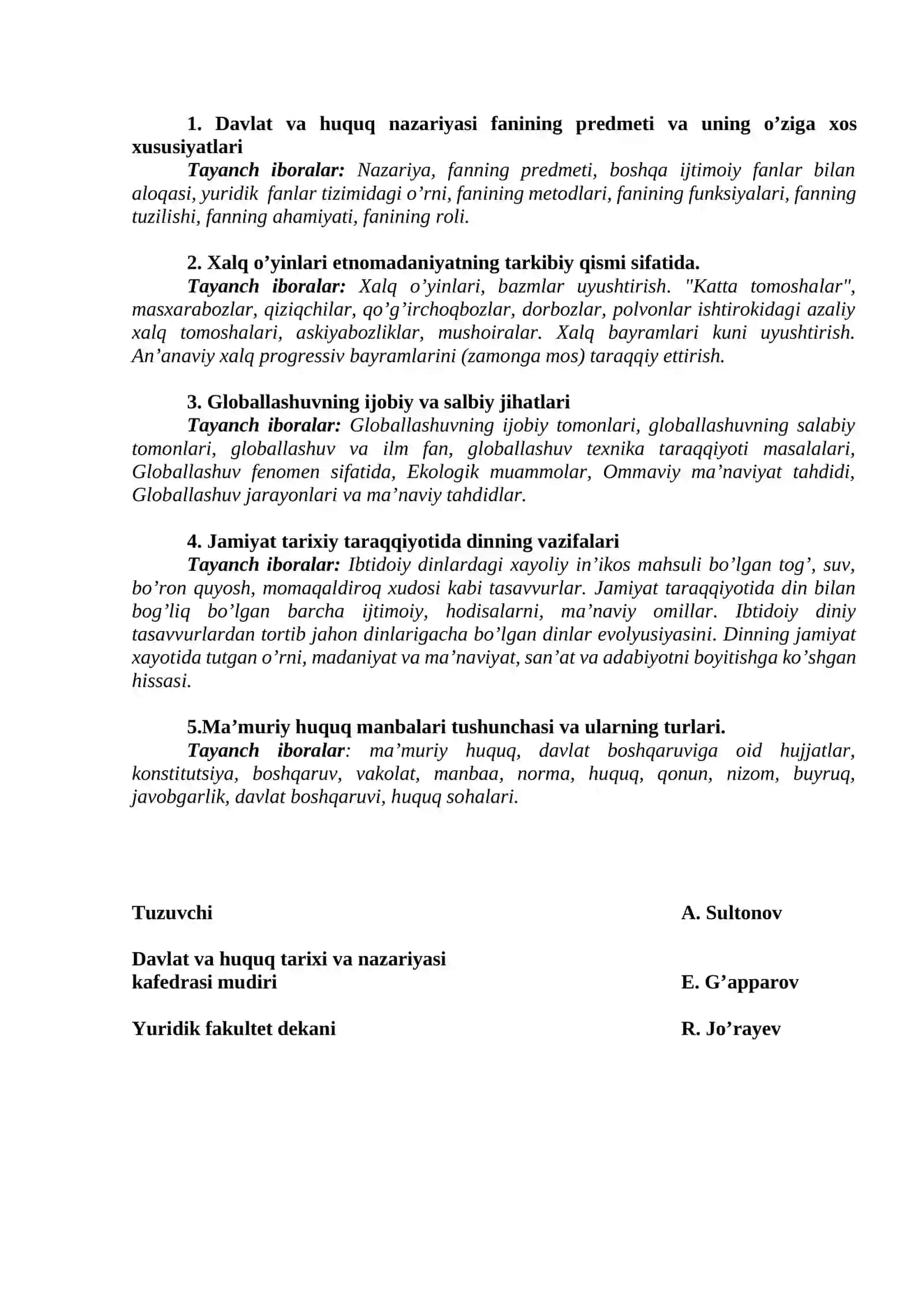 Milliy g’oya va ma’naviyat asoslari o’qitish metodikasi kursi 4