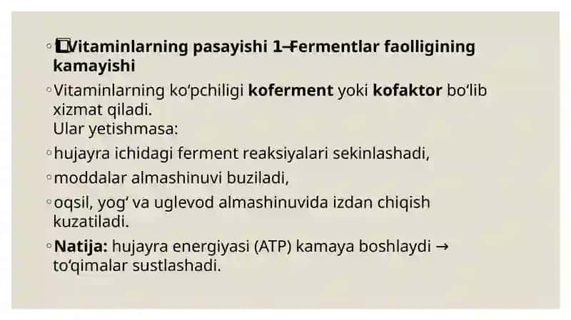GIPOVITAMINOZ VA GIPERVITAMINOZ HOLATLARDA MODDA ALMASHINUVINING BUZILISHI 4