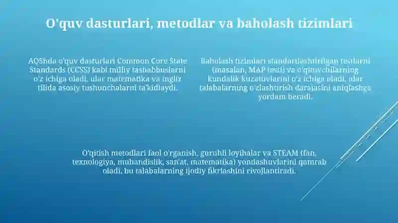 AQShda maktabgacha va boshlangish ta`lim 4