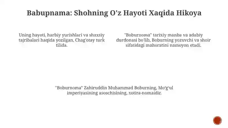 Boburning hayoti va adabiy merosi 4