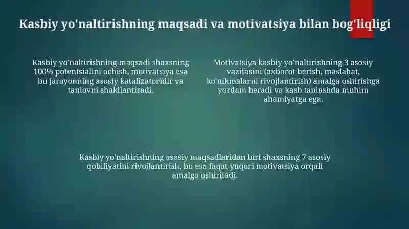 Kasbiy motivatsiya 4