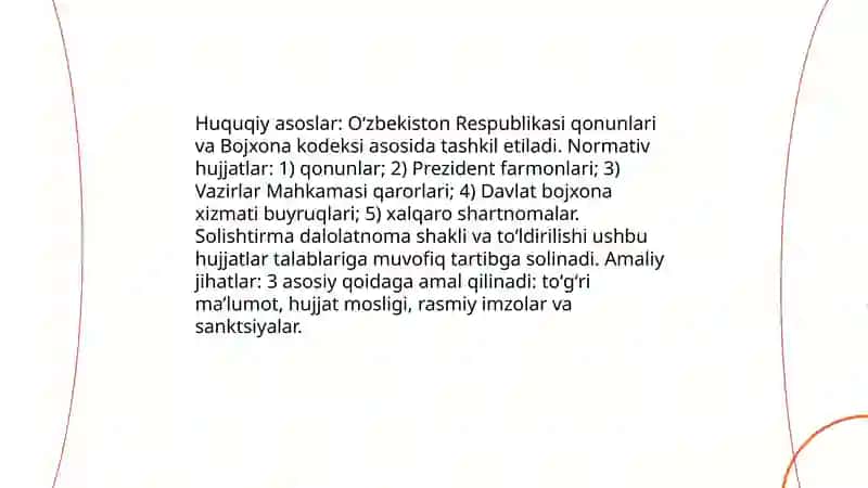 Bojxona solishtirma dalolatnomasi shakli va toʻldirilish tartibi 4