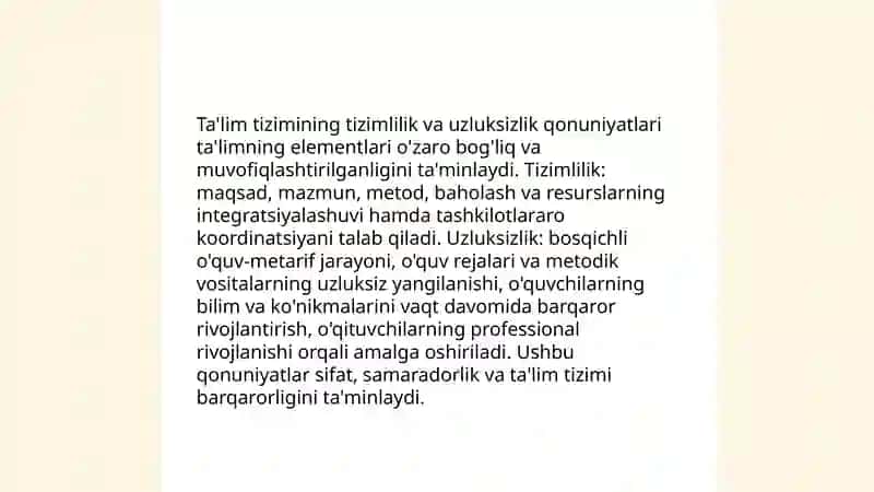 Ta'lim qonuniyatlari va tamoyillari 4