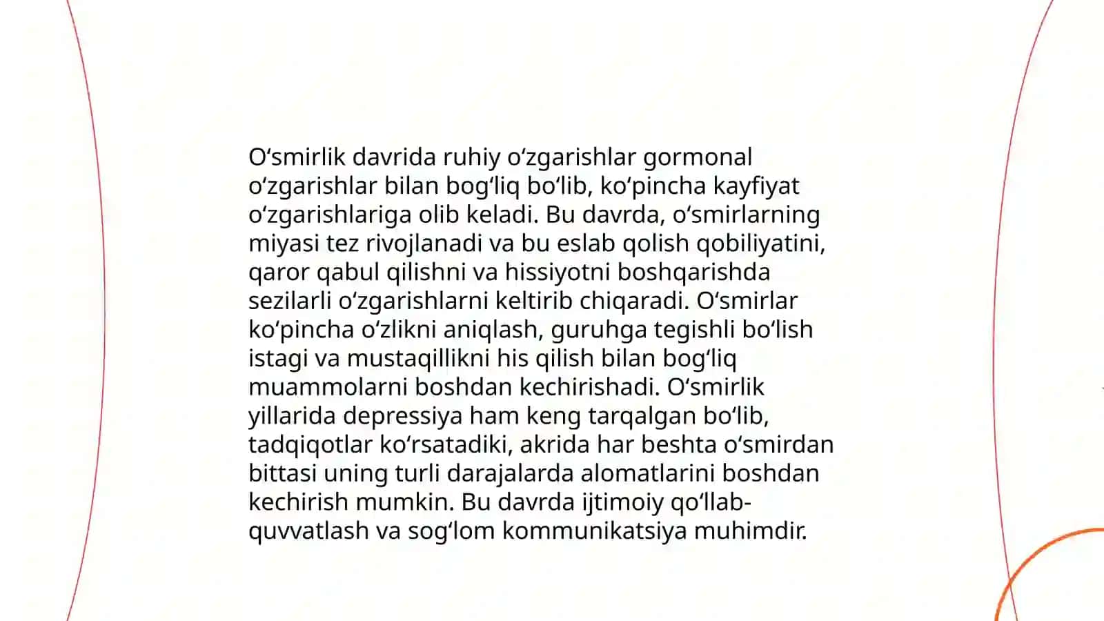Oʻsmirlik davri va oʻspirinlik davri 4