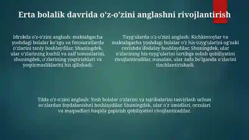 Ilk Bolalik Davrida Oz Ozini Anglash 4