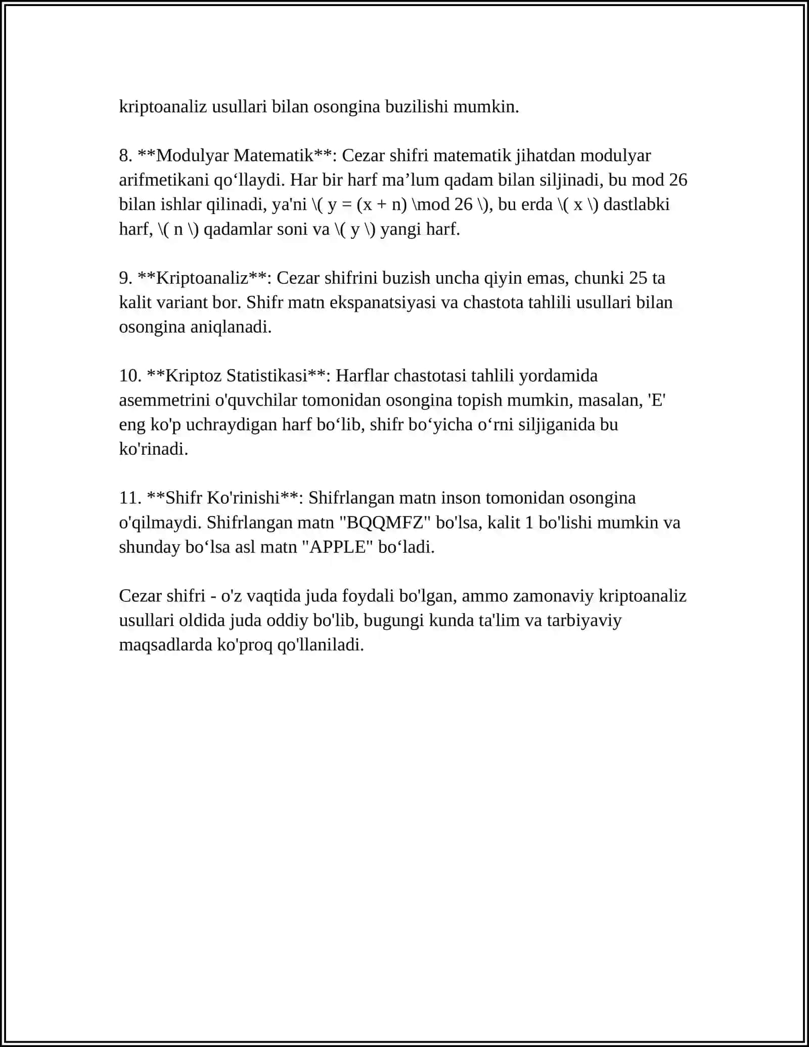 KRIPTOGRAFIYANING TARIXIY USULLARI 4