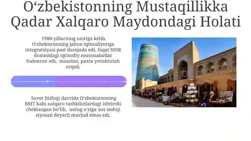 O‘zbekistonning Mustaqilligi: Xalqaro Maydondagi Dastlabki Qadamlar 4