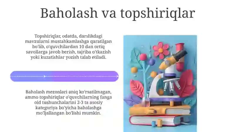 5-sinf Tabiiy fanlar darsligini tahlil qilish 4