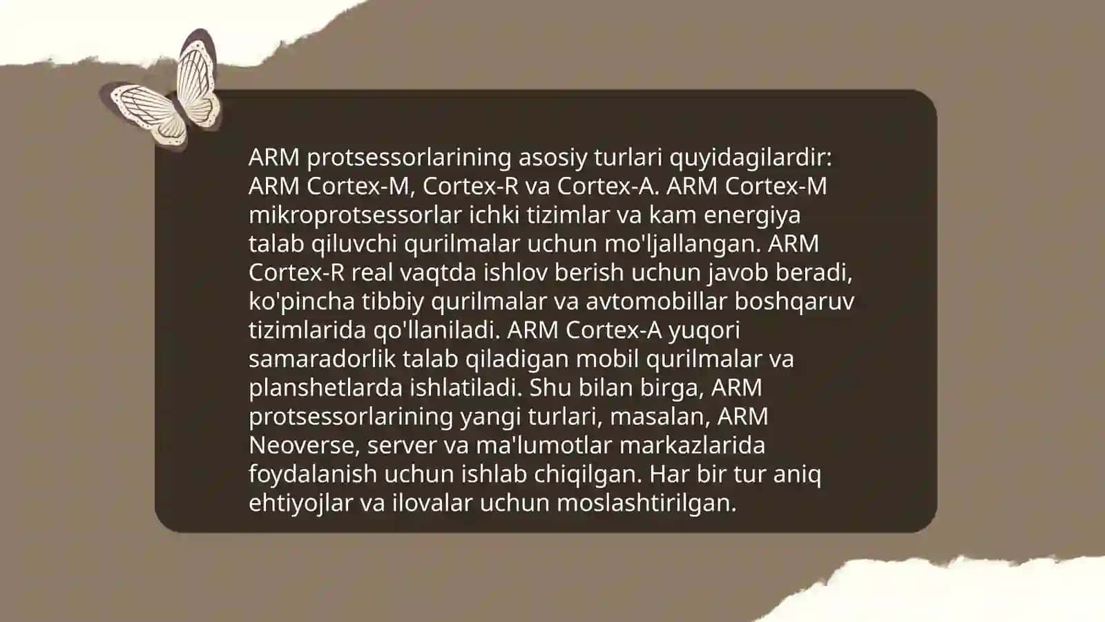 Mobil tizimlar uchun mòljallangan protsessorlar 4