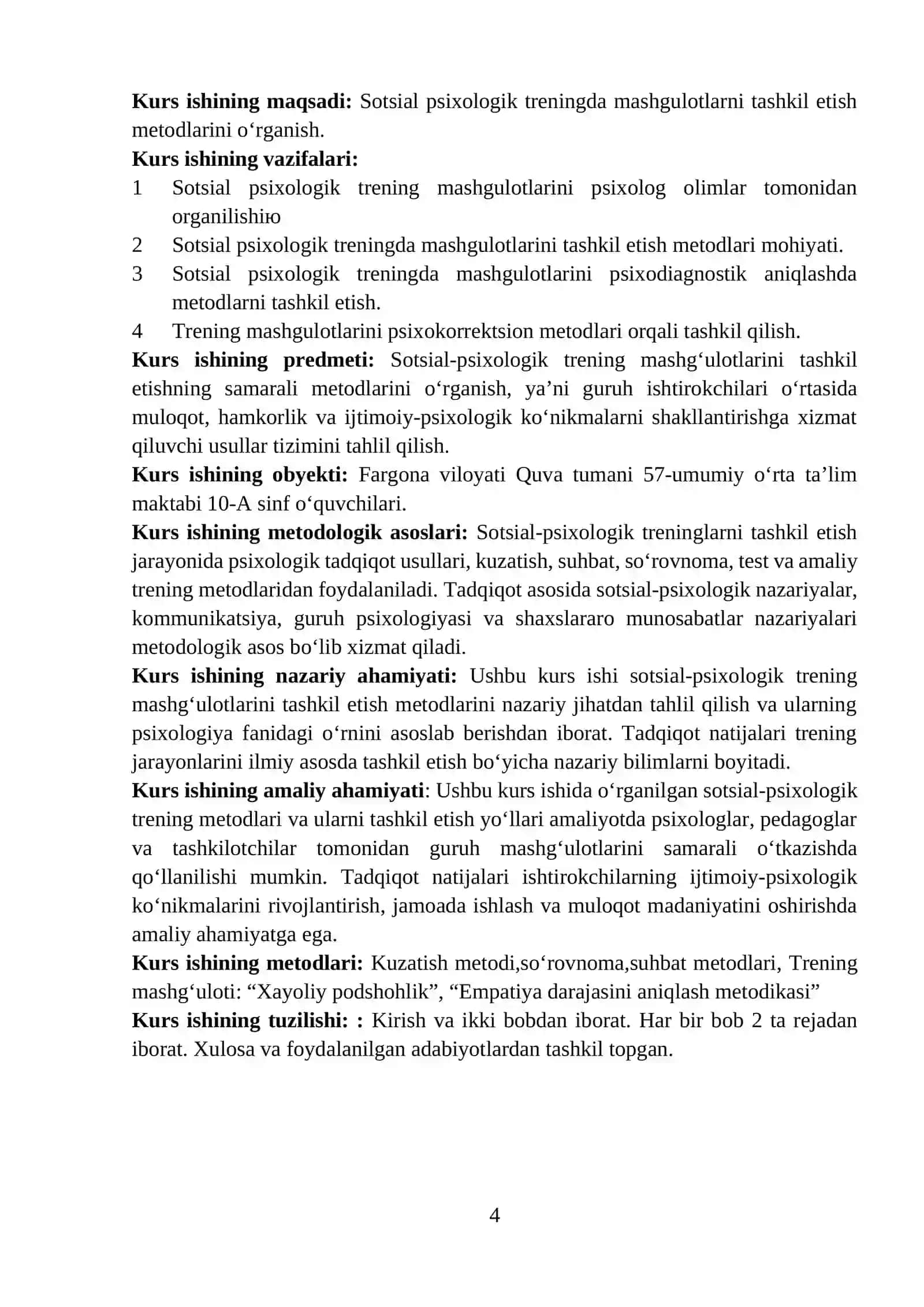 Sotsial psixologik treningda mashgulotlarni tashkil etish metodlar 4