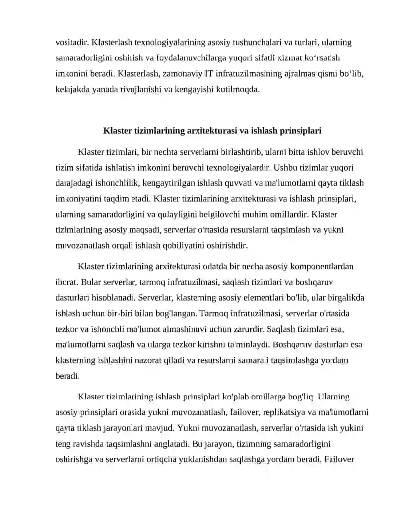 Klasterlash texnologiyalari 4