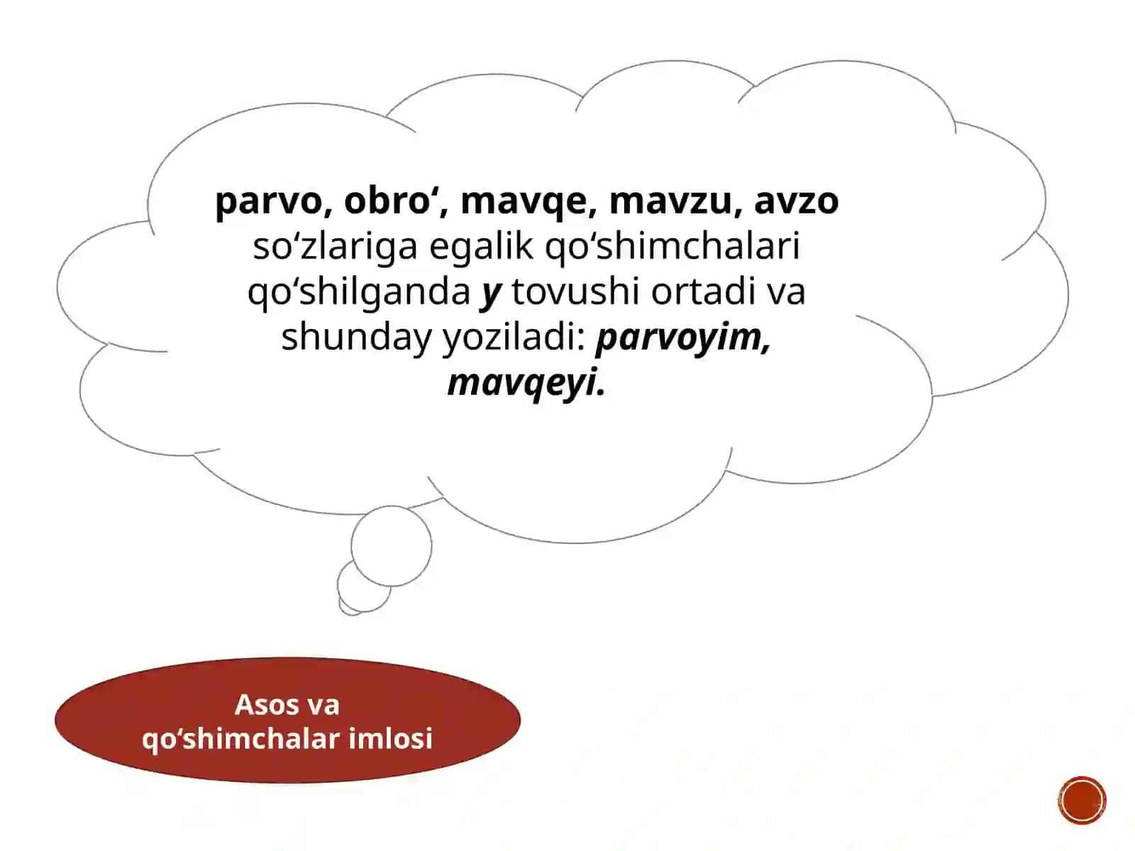 Asosvaqo‘shimchalartalaffuzivaimlosi(davomi) 4