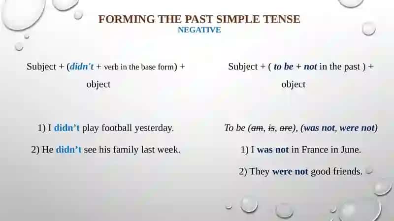 Past simple tense simple past tense 4