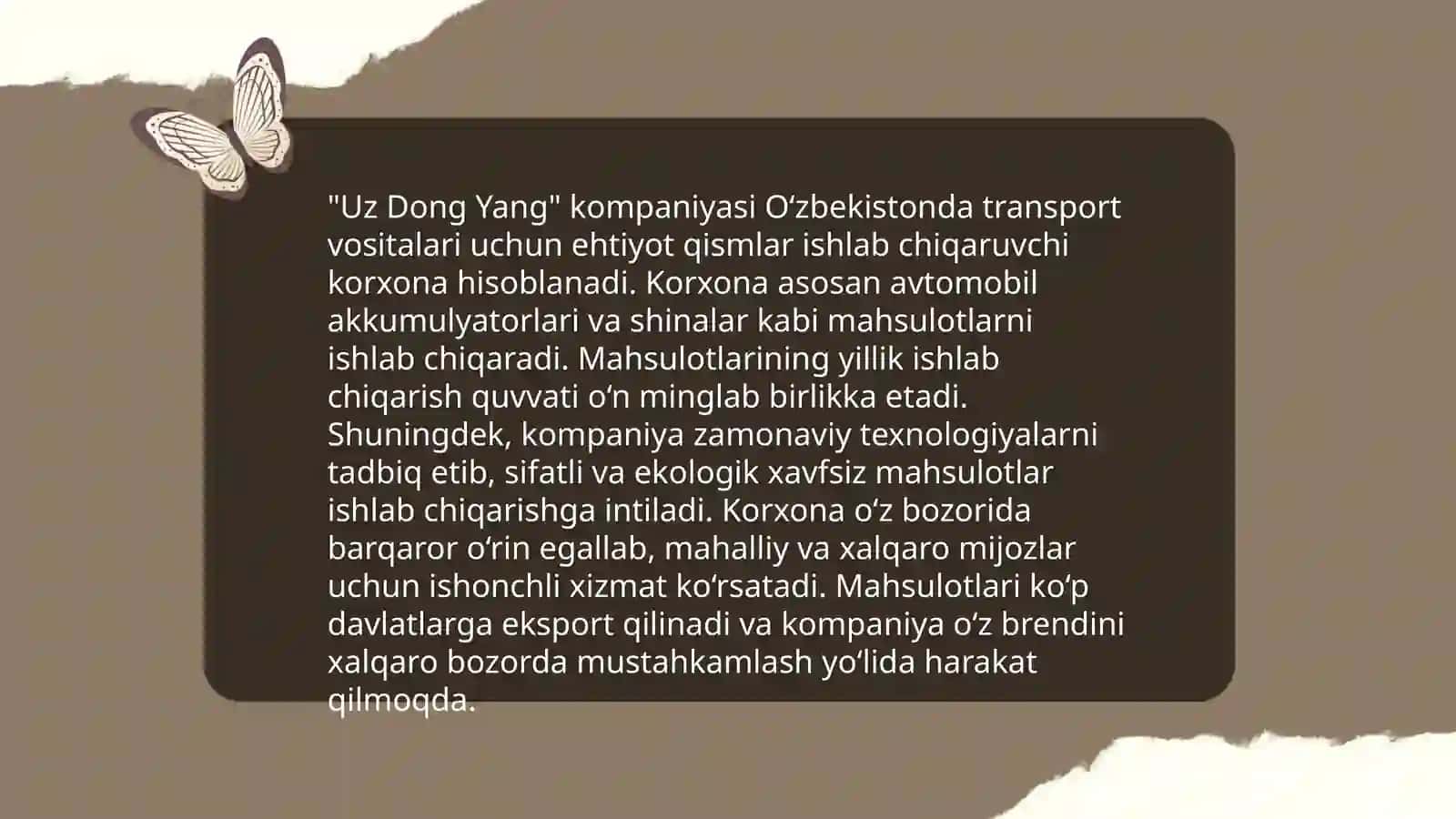 Uz Dong Yang kompaniyasining tarixi 4