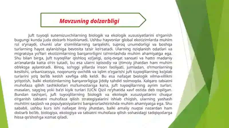 Juft tuyoqli sutemizuvchi hayvonlar biologiyasi 4