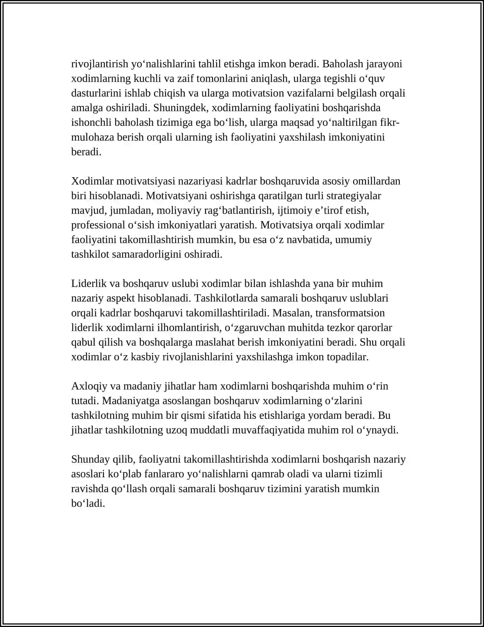 FAOLIYATNI TAKOMILLASHTIRISH JARAYONIDA XODIMLARNI BOSHQARISH 4