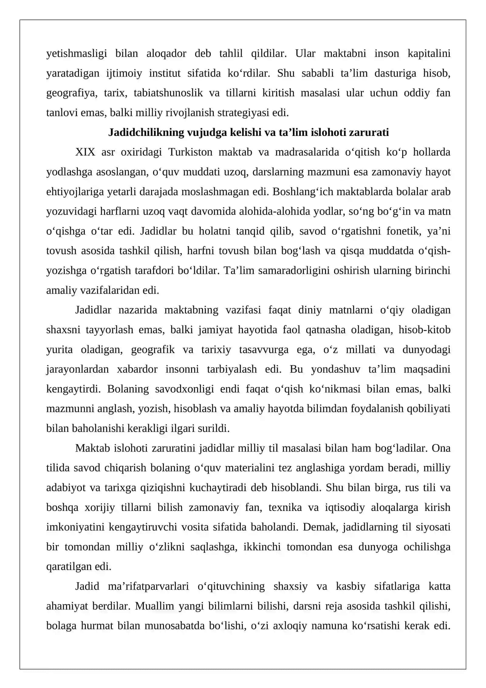 Jadid ma’rifatparvarlarining pedagogik qarashlari 4