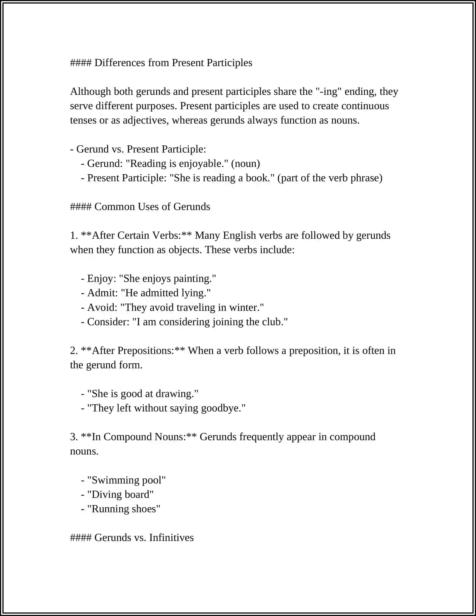 VERBS THAT TAKE A GERUND 4