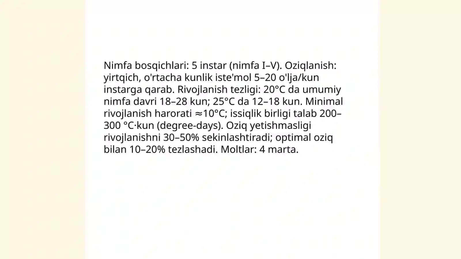 Foydali entomofaglar rivojlanishi 4