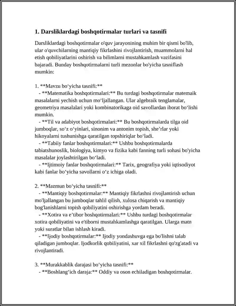 MATEMATIKA DARSLARIDA MATEMATIK DIKTANTDA FOYDALANILADIGAN BOSHQOTIRMAGA OID DARSLIKLARNING TAHLILI 4