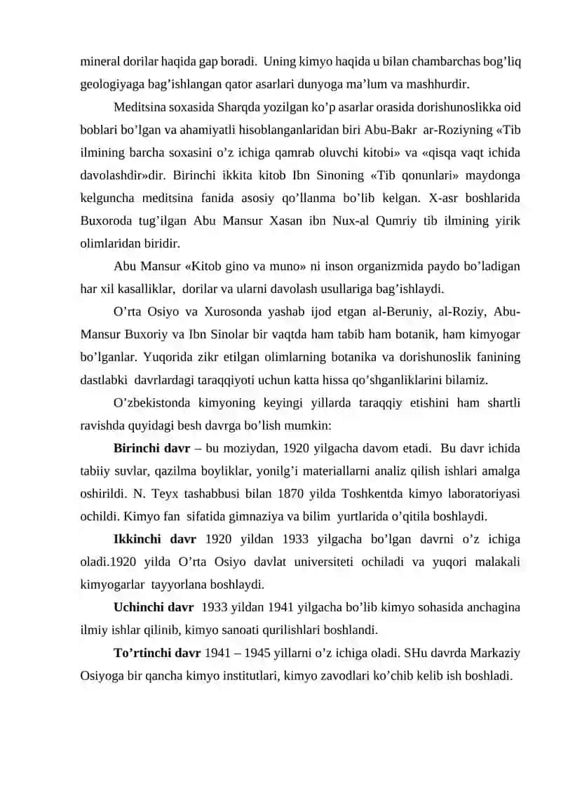 O’zbekistonda kimyo va uning tarixi 4
