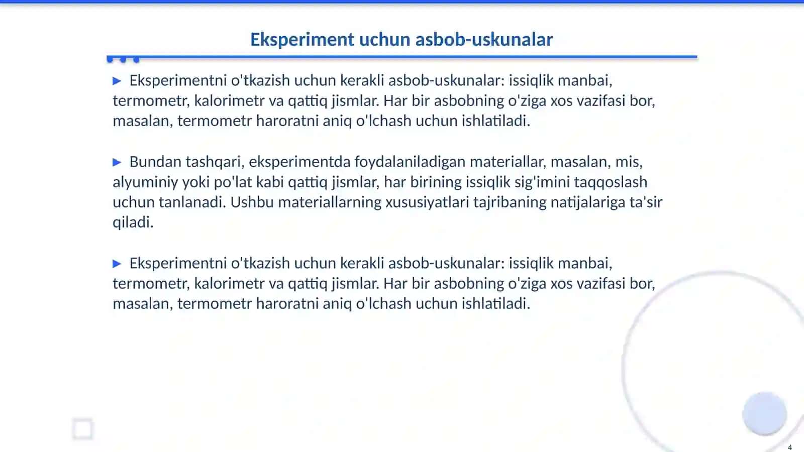 11-laboratoriya ishi.Qattiq jismlarning solishtirma issiqlik sig'imini aniqlash 4