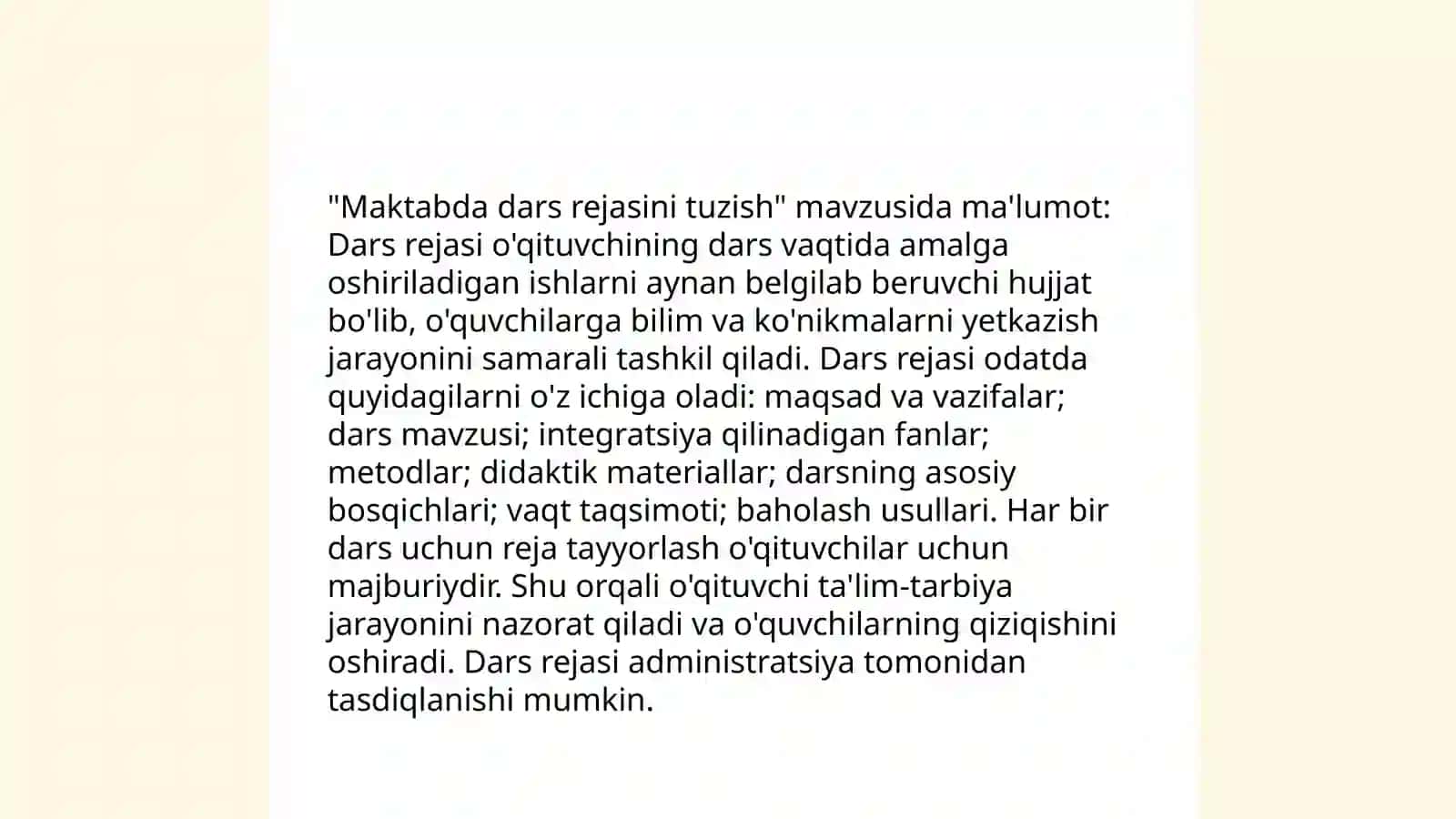 Dars-Maktabda ta'limning tashkil qilishning asosiy shakli 4