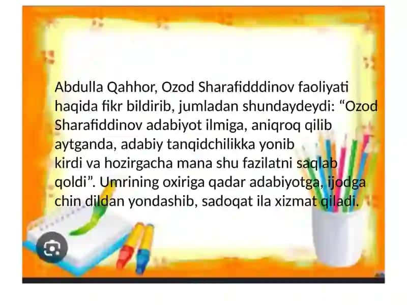 OzodSharafiddinovning adabiy-tanqidiy meroslar 4