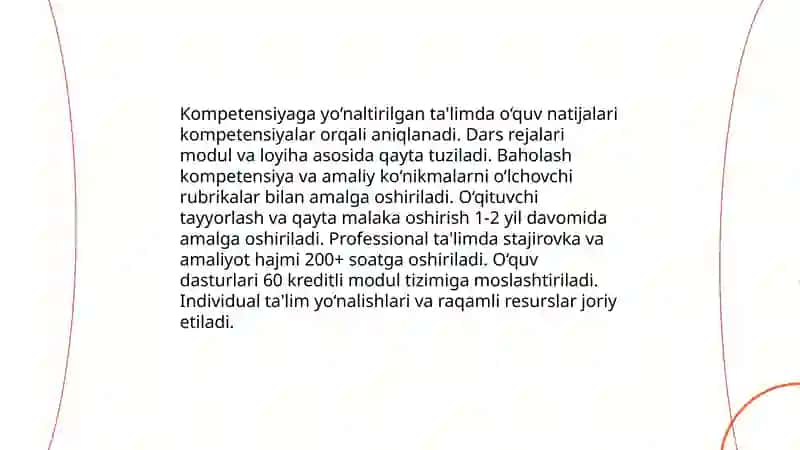 Boshlang’ich, umumiy òrta va professional ta’lim tizimidagi òzgarishlar 4