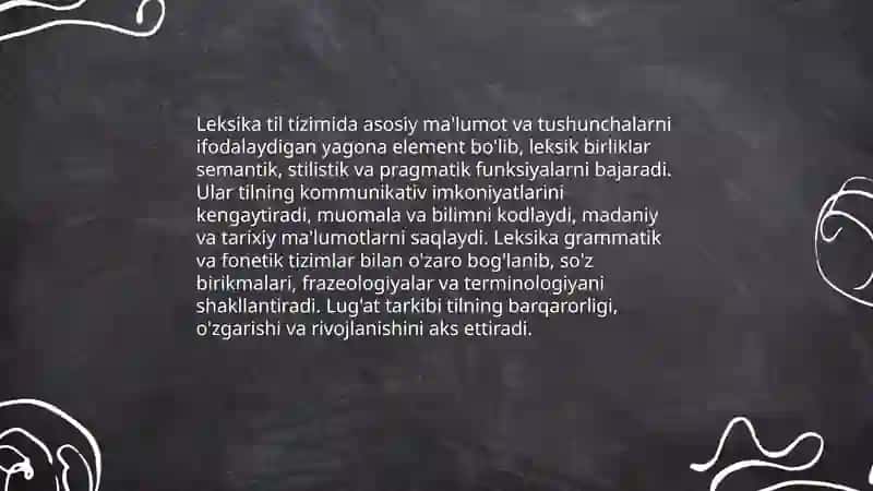 Leksika(lug'at tarkibi)va leksikologiya haqda umumiy ma'lumot 4