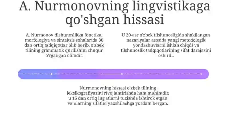 A. Nurmanovning o'zbek tilshunosligi tarixi asari 4