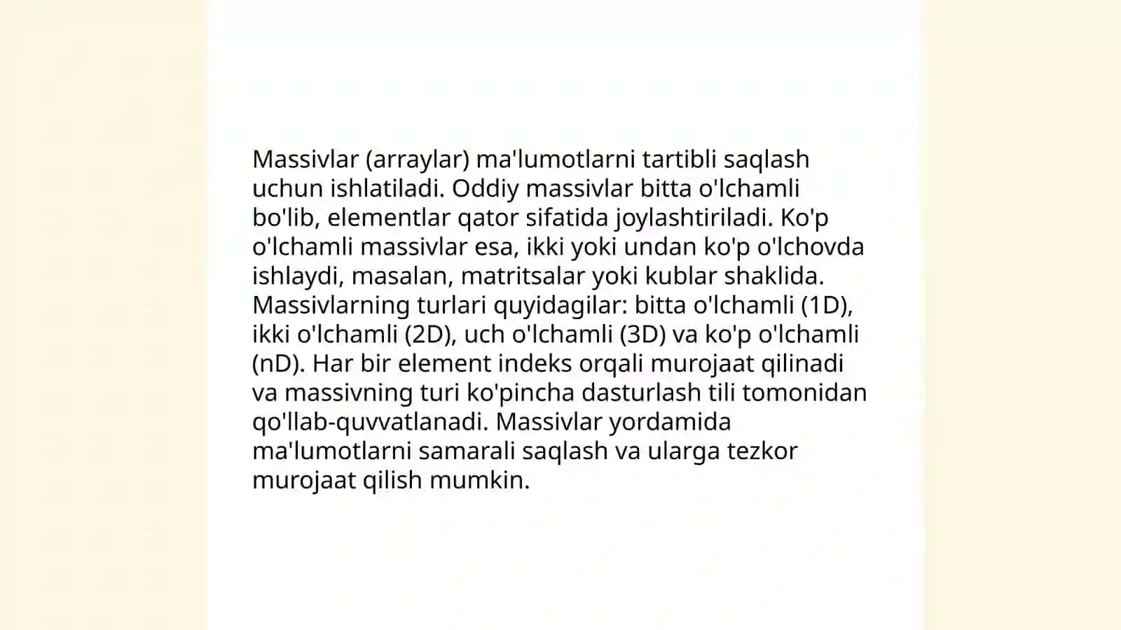 Chiziqli konteynerlar va ularni qoʻllash 4