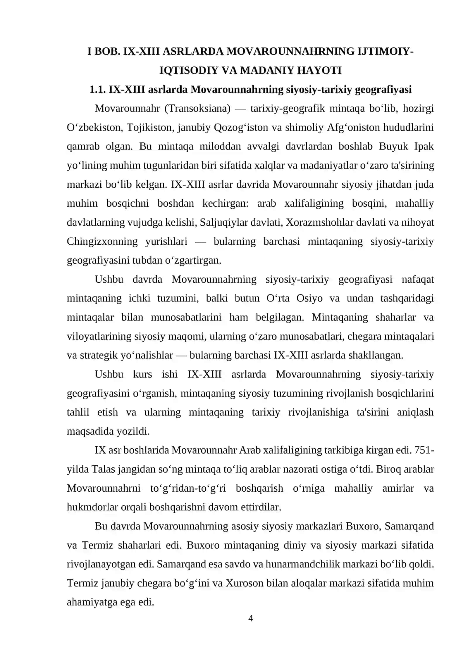 IX-XIII ASRLARDA MOVAROUNNAHRNING IJTIMOIY-IQTISODIY VA MADANIY HAYOTI 4