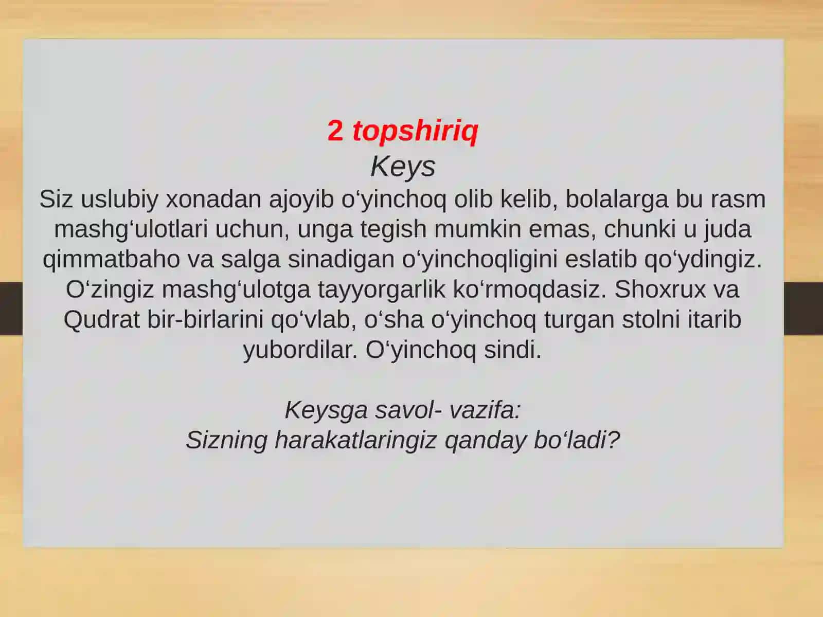 Maktabgacha tarbiya yoshidagi bolalarning rivojlanishi va tarbiyasiari 4