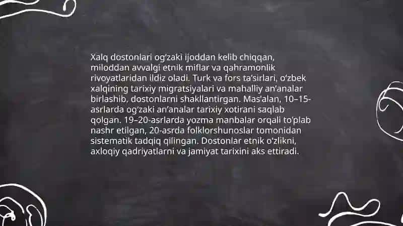 Xalq dostonlari haqida malumot 4