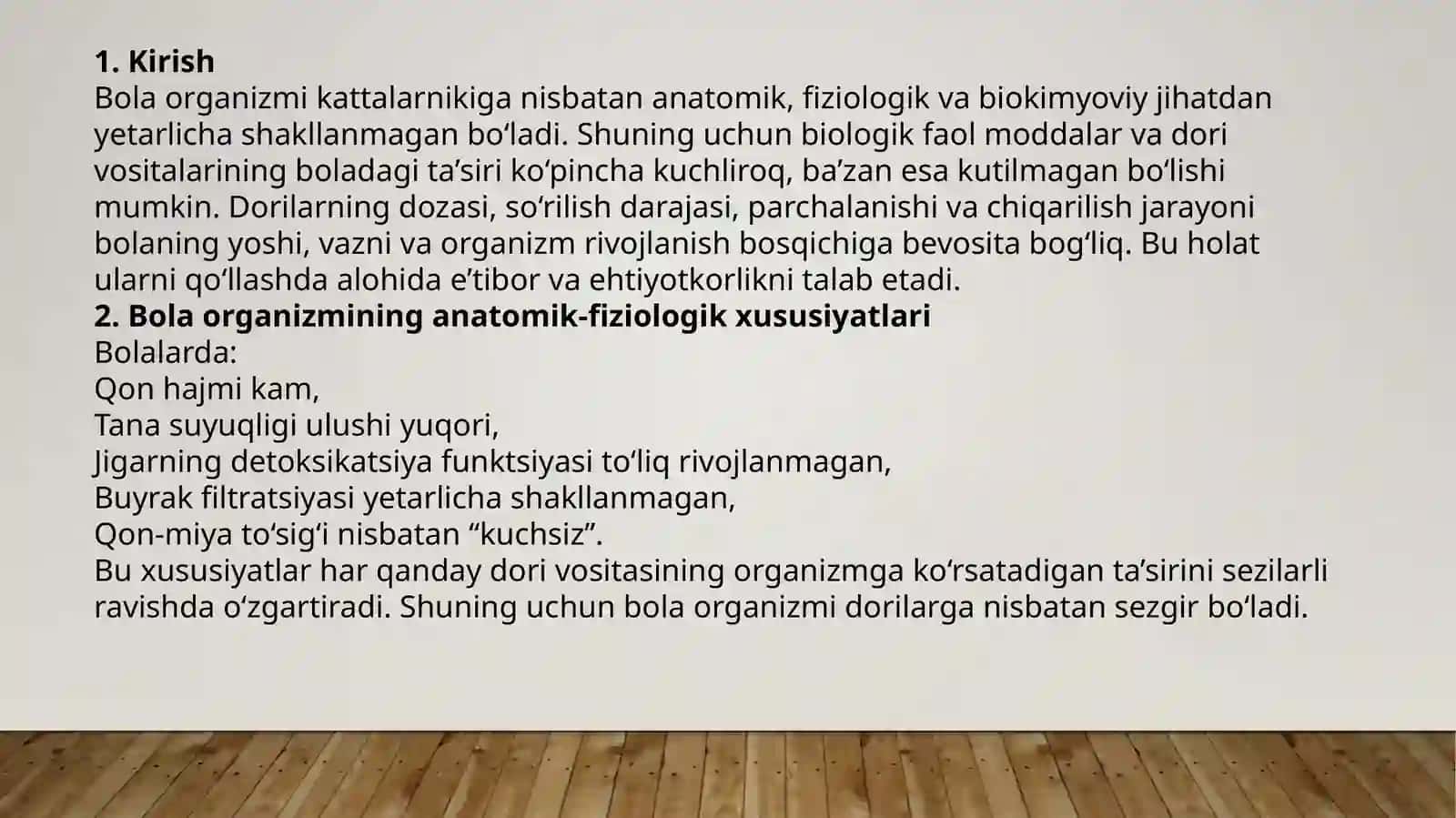 Biologik faol moddalarning bola organizmiga ta’siri 4