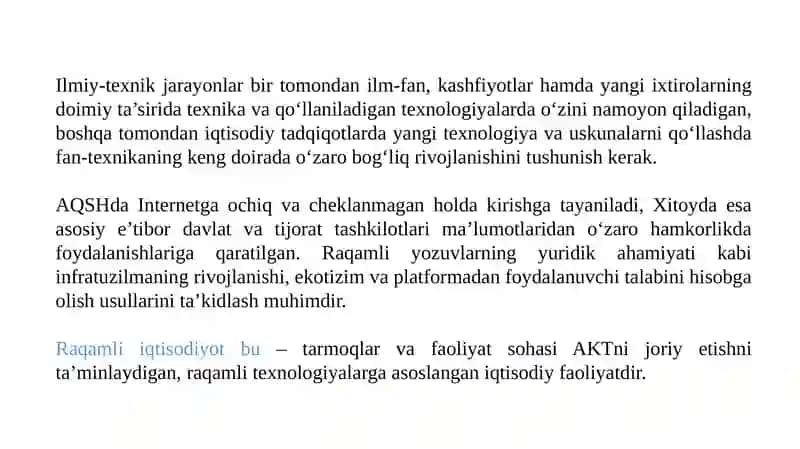 Raqamli Iqtisodiyot 4