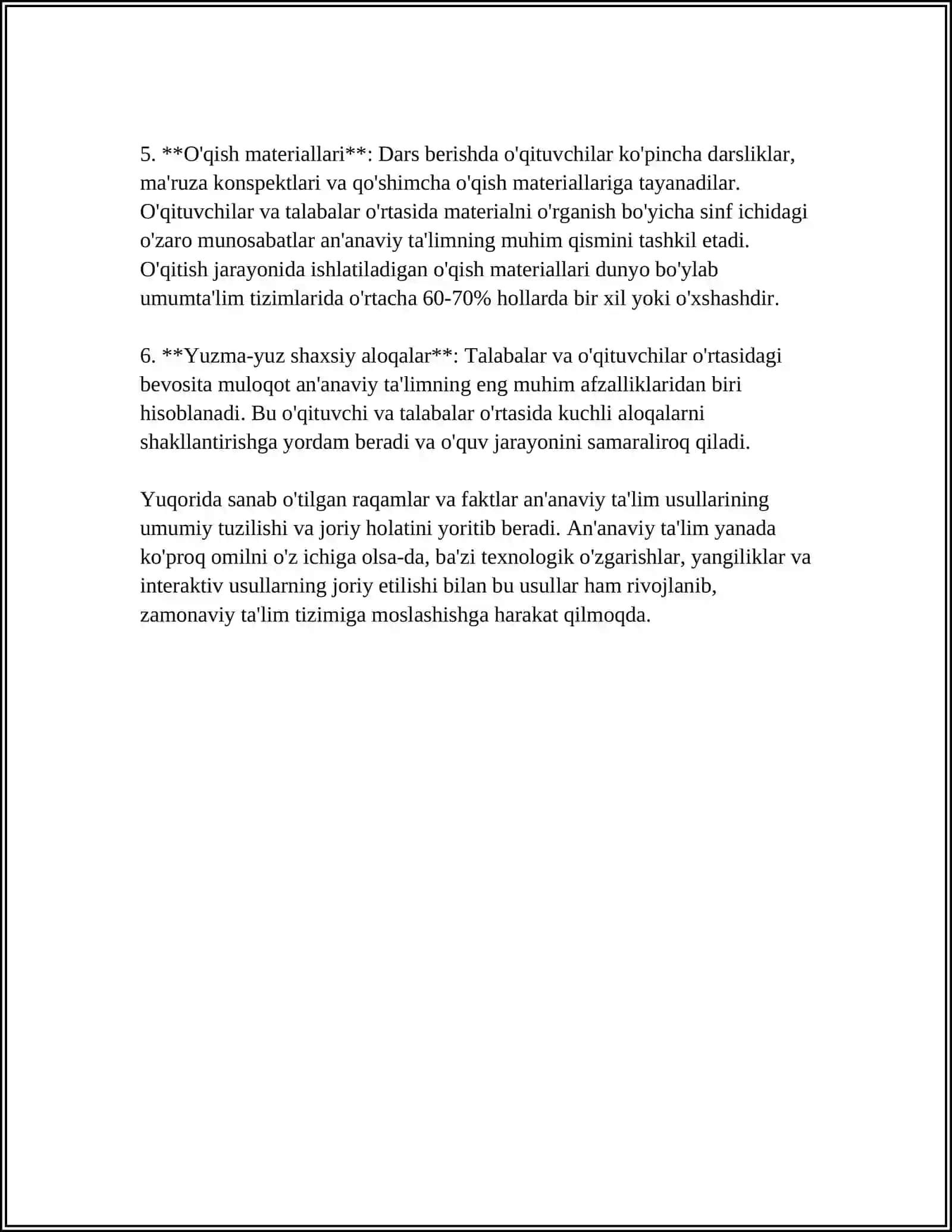 MUSTAQIL ISH Mavzu: TAʼLIM METODLARI 4