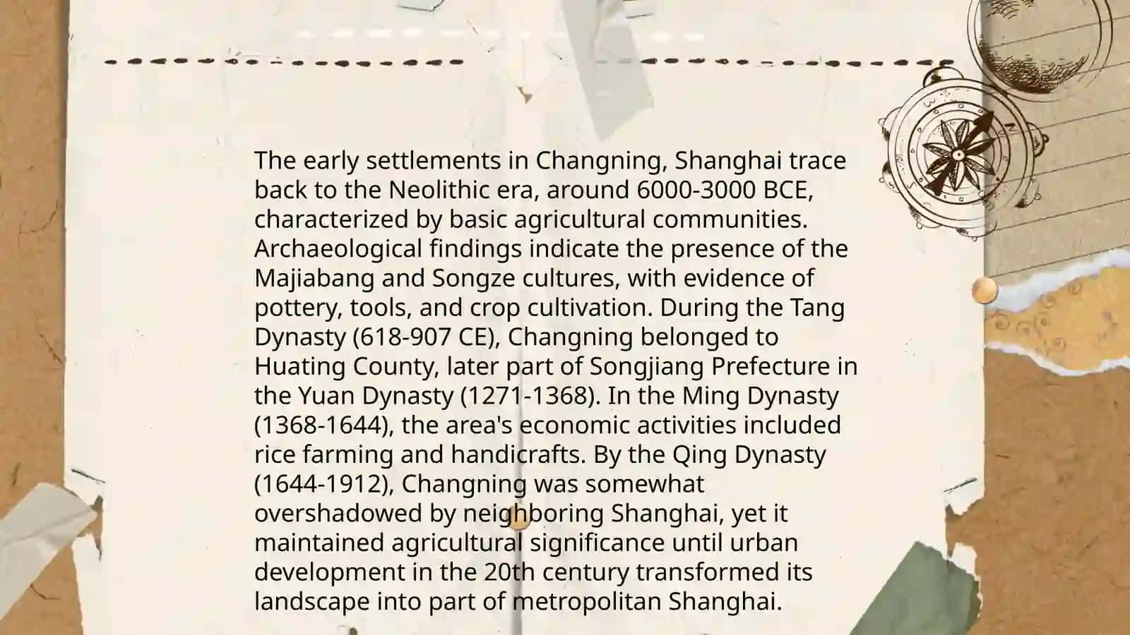 Changning cities.The history of a city 4