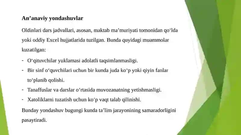 O‘quv jarayonini tashkil etishda muhim sanalgan,tarifikatsiya dars jadvallarini tuzishning innovatsion yo‘llari. 4