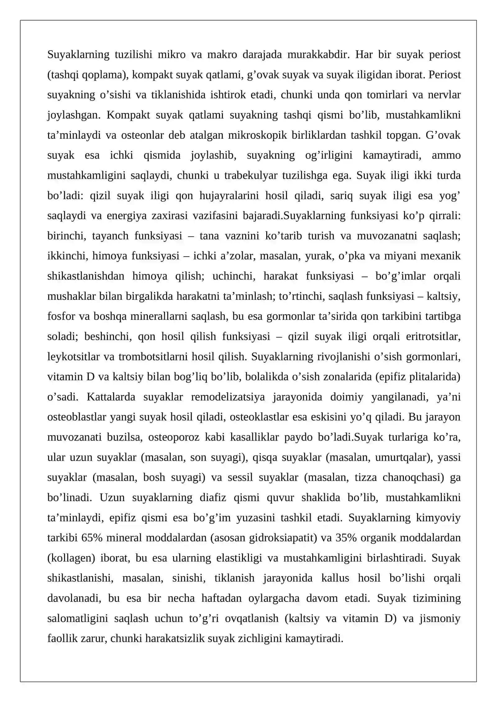 Tayanch-harakat apparatining o’ziga xos xususiyatlari 4