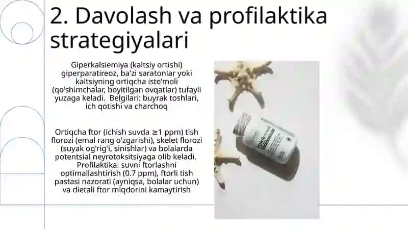 Miroelementozlar.Ftor Kalsiy miqdorlarini oshib ketishi 4