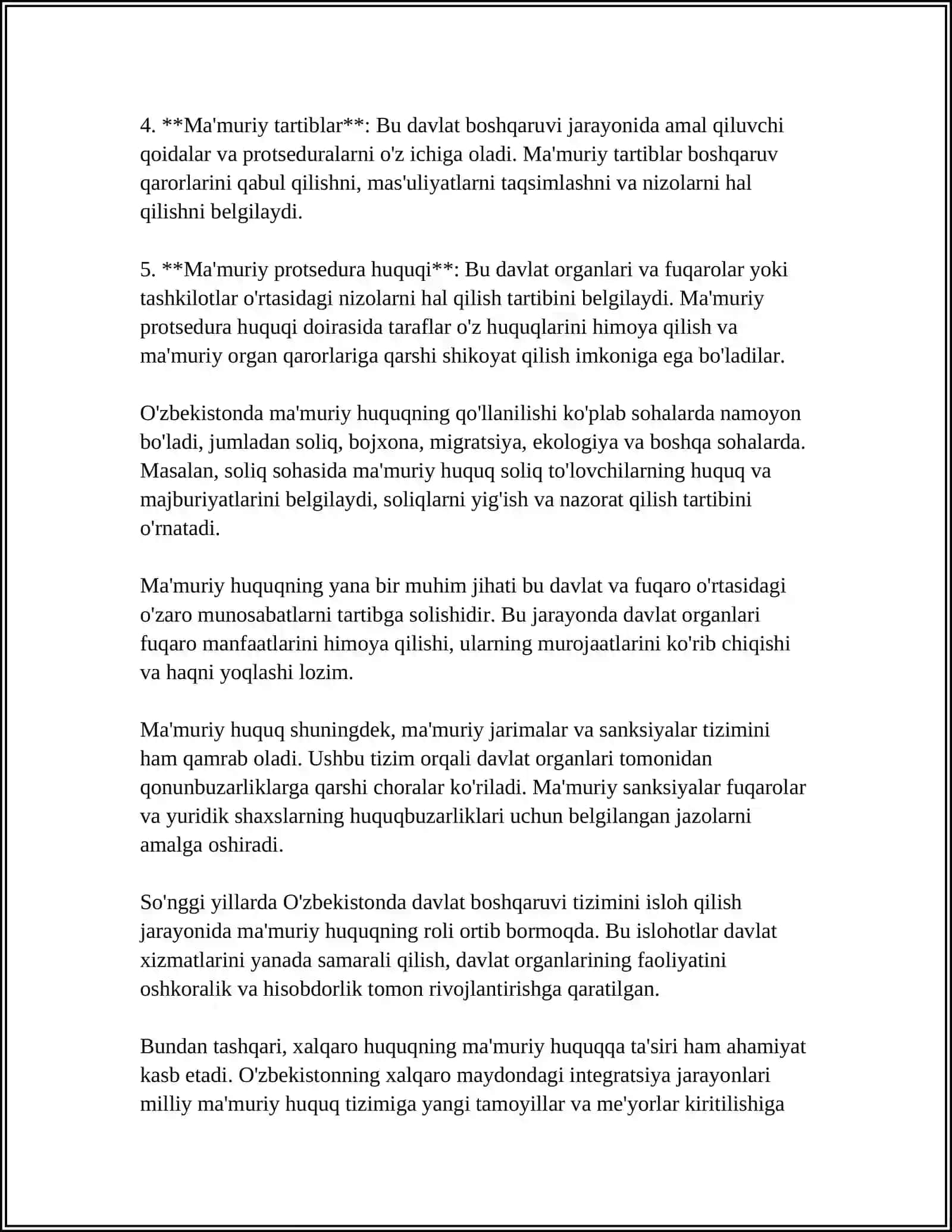 MA'MURIY HUQUQDA TINGLANISH IMKONIYATINING MAVJUDLIGI PIRINSIPI 4